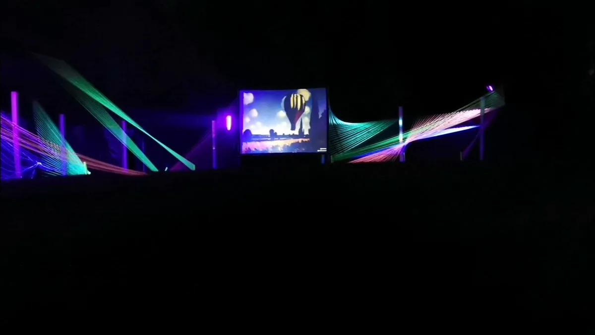Video Mapping audio-réactif · LED audio-réactif · Collaboration artistique — Hadra Trance Festival, Vieure 2024 (3)