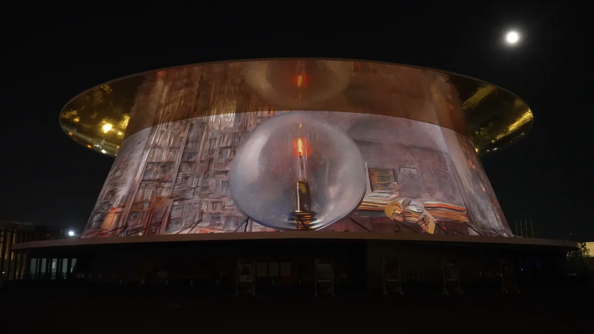 Mapping architectural audio-réactif — EXPO Hall Shining Hat · Osaka, Osaka 2025 (8)